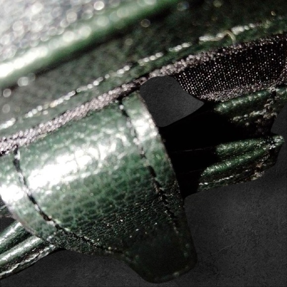 Karl Lagerfeld Black Pebbled Leather Zip Briefcase with Built-In Handles - Picture 6 of 7